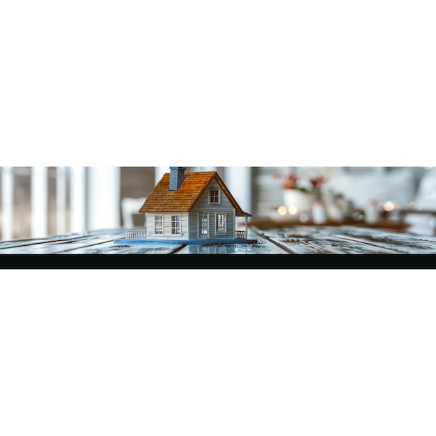 Een huis met een huis er bovenop.