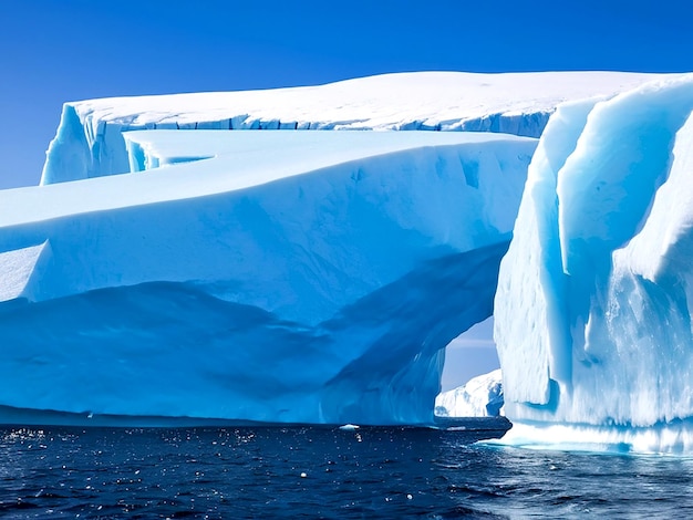 Een ijsberg uit het nabijgelegen Ilulissat-ijs voor het drijven in de buurt van ilulissat AI_Generated