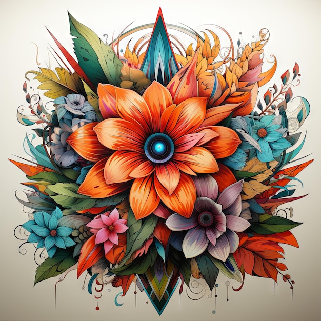 Een illustratie tattoo-ontwerp