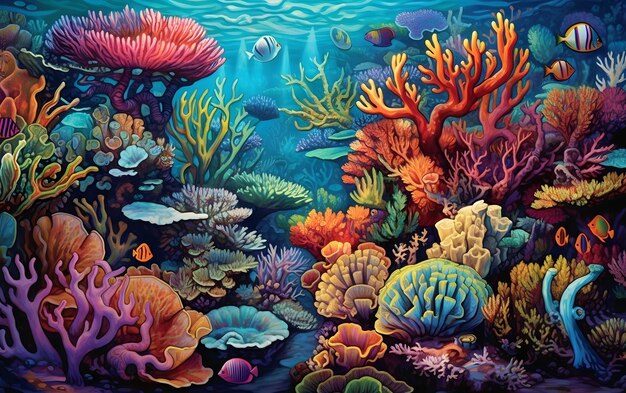 Een illustratie van de schoonheid van een tropisch koraalrif