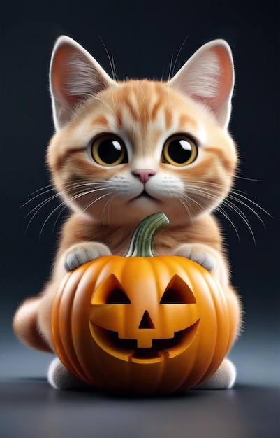 Een illustratie van een Halloween-kat