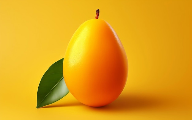 Een illustratie van een mango met een minimalistische stijl Generative Ai