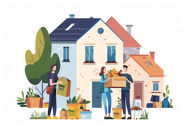 Een illustratie van een vector voor maatschappelijke zorg