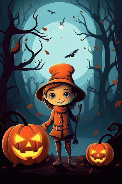 Een illustratie van Halloween-poster AI gegenereerd