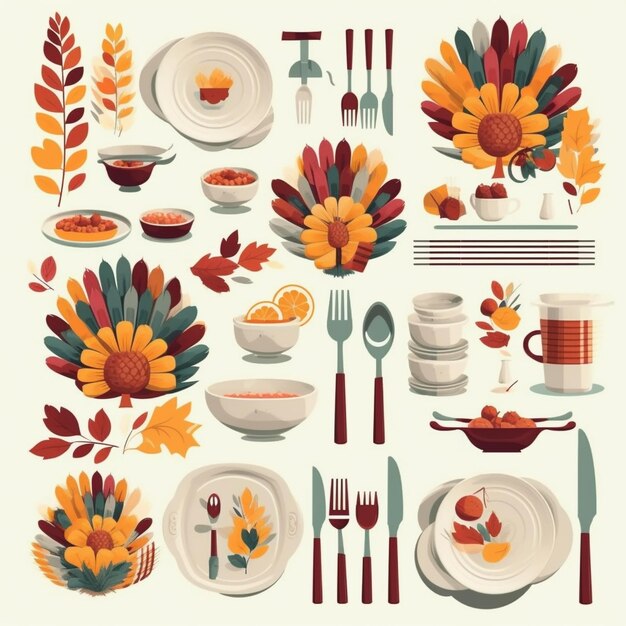 Een illustratie van Thanksgiving.