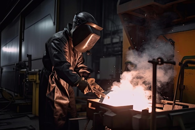 Een ingenieur die de metallurgische eigenschappen test van een nieuwe legering gemaakt met generatieve AI