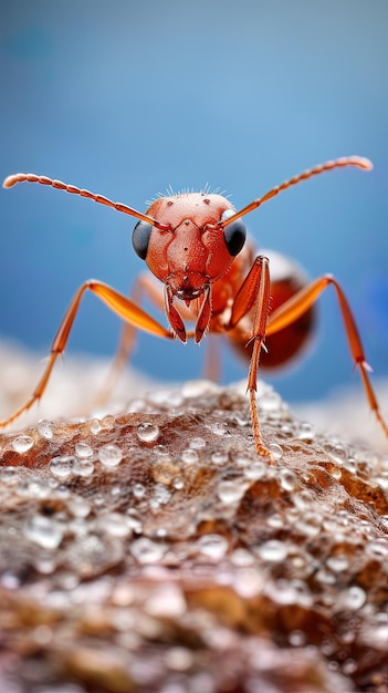 een insect dat op een rots zit