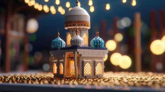 Een islamitische achtergrond voor een moskee een achtergrond voor Ramadan Social media berichten Moslim Heilige Maand Ramadan Kareem Generative Ai