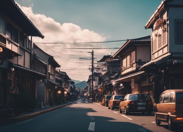 Een Japans straatlandschap