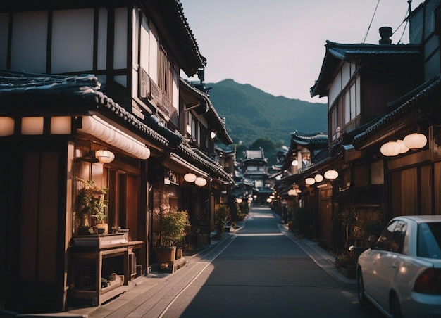 Een Japans straatlandschap