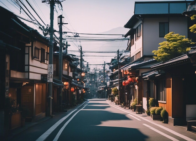 Foto een japans straatlandschap