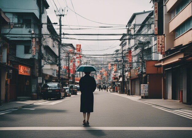 Foto een japans straatlandschap