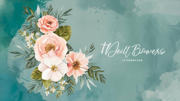 een kaartje met bloemen en de woorden "gelukkige verjaardag" aan de onderkant