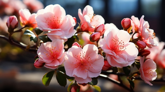 Foto een kaleidoscoop van de natuur de mooiste betoverende bloemen in volle bloei