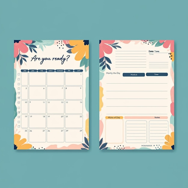 Een kalender met een bloem erop zegt dat je hier bent.