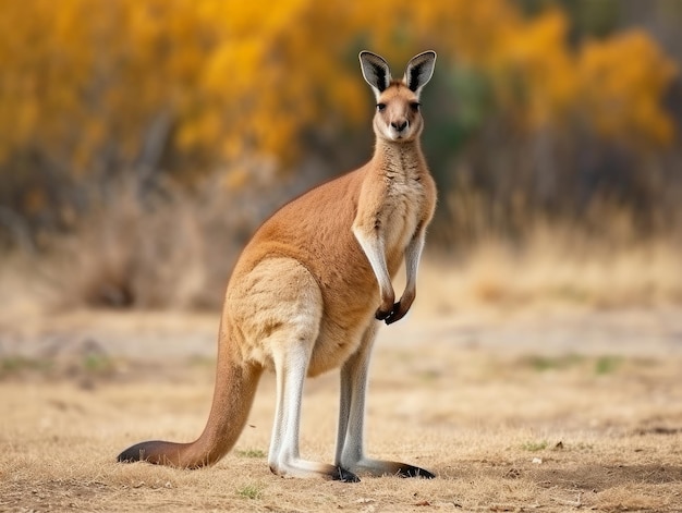 Een kangoeroe in het wild