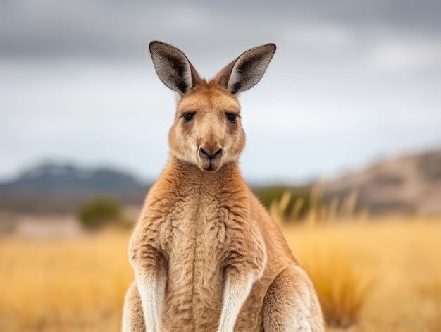 Een kangoeroe in het wild
