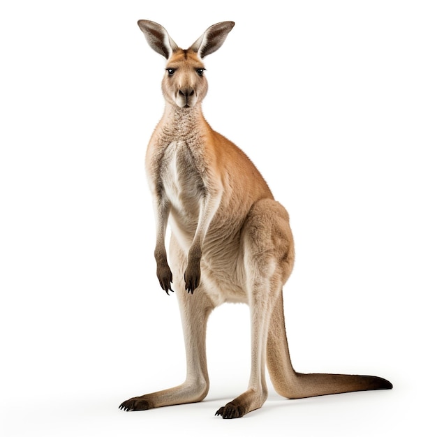 een kangoeroe op witte achtergrond