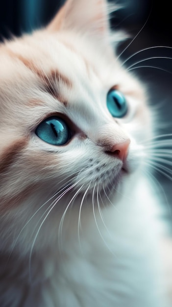 Een kat met blauwe ogen