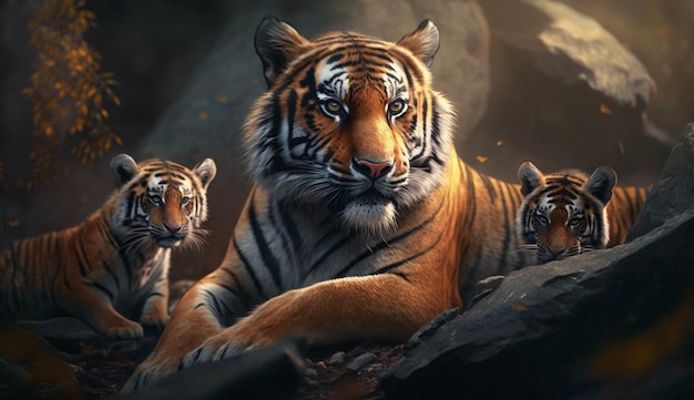 Een kijkje in het leven van een Indiase tijgerin en haar welpen in de jungle