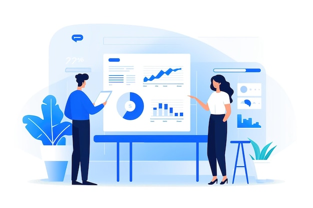 Een klant en een consultant werken aan een project UX-ontwerp met generatieve AI