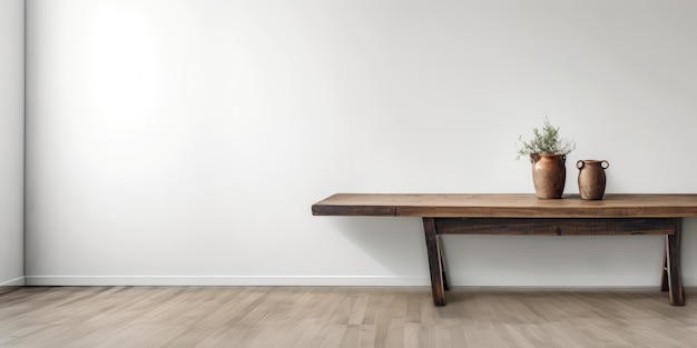 Een klassieke houten woktafel met dik tafelblad