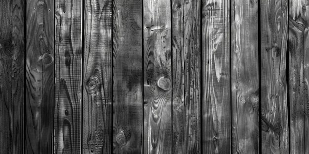 Foto een klassieke zwart-wit foto van een houten hek geschikt voor verschillende ontwerpprojecten