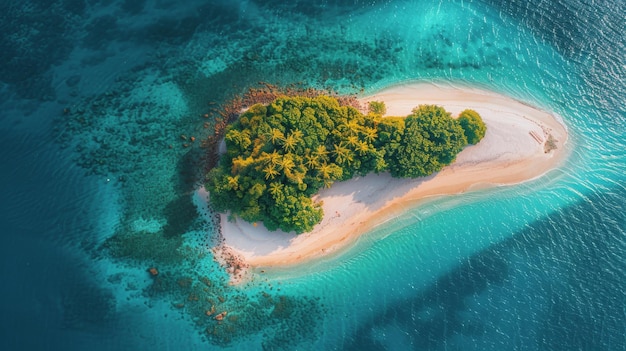 Een klein eiland in het midden van de oceaan