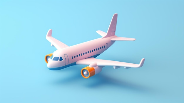 een klein en schattig 3D-vliegtuigmodel dat de essentie van de luchtvaart in miniatuurvorm weergeeft Dit ingewikkeld ontworpen en vakkundig vervaardigde model toont het wonder van techniek en creativiteit
