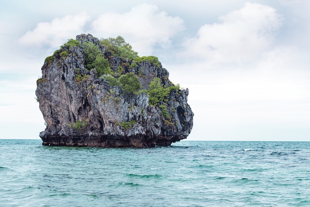 Een klein onbewoond tropisch eiland in de Golf van Thailand