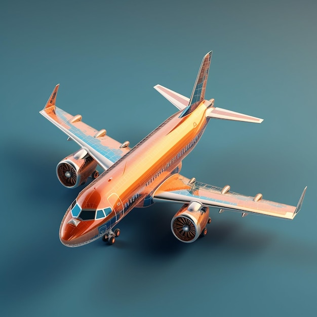 Een klein oranje vliegtuig met het woord "jet" aan de zijkant.