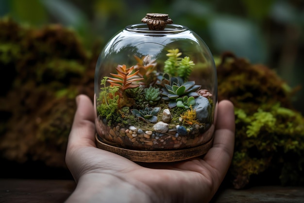 Een klein terrarium