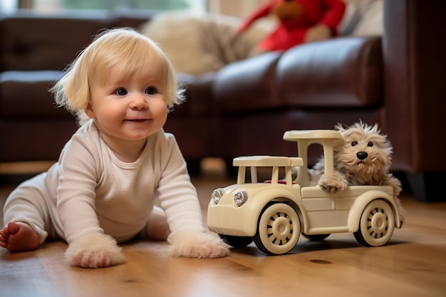 Een kleine Amerikaanse blonde peuter