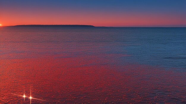 een kleine diamant schijnt over een grote zee van juwelen met een blauwe en rode lucht op de achtergrond