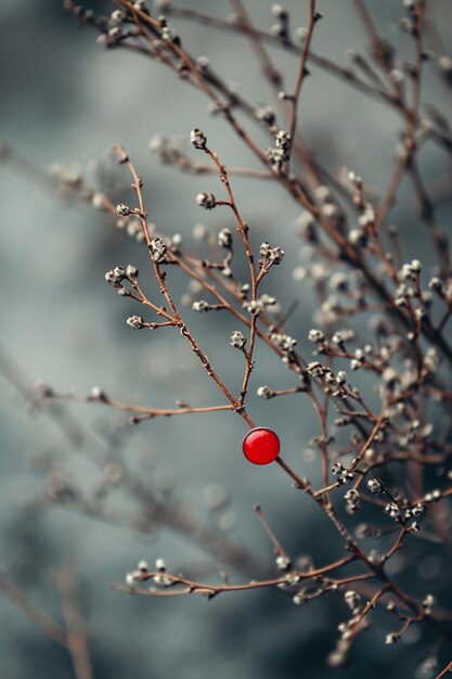 een kleine rode puntpen die een Martisor vertegenwoordigt