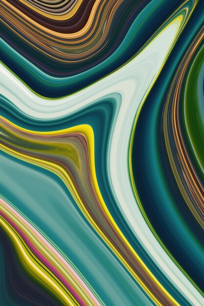 Een kleurrijk abstract patroon met een blauwe en groene achtergrond.