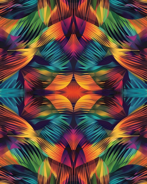 een kleurrijk abstract patroon met een grote generatieve ai