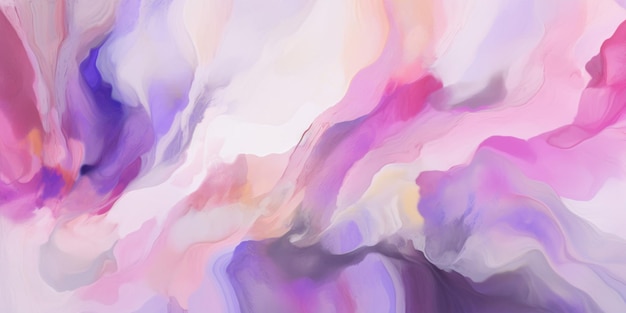 Een kleurrijk abstract schilderij met een paarse achtergrond en een paarse achtergrond.