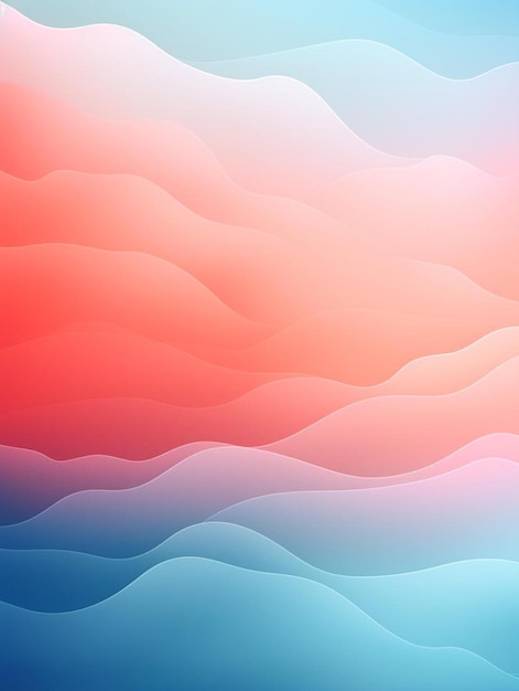 een kleurrijk beeld van de oceaan met de roze en blauwe golven