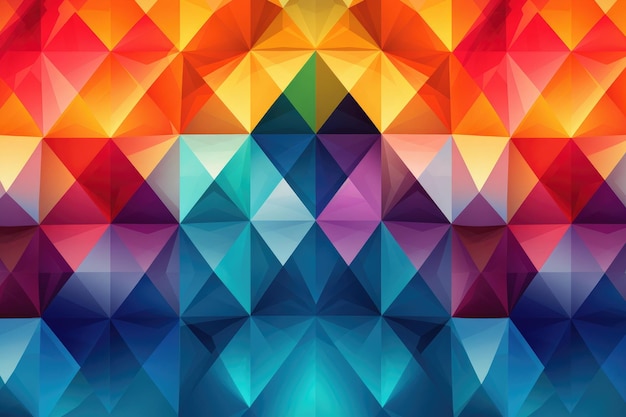 een kleurrijk driehoekig patroon