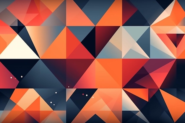 Een kleurrijk geometrisch patroon met het woord driehoek erop