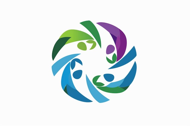 een kleurrijk logo voor een bedrijf genaamd een groep mensen