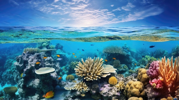 Een kleurrijk onderwater koraalrif