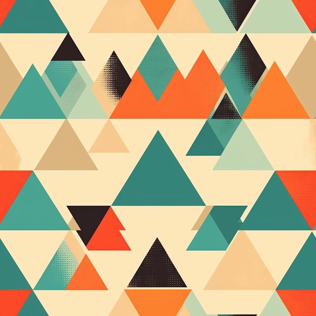 Een kleurrijk papier met driehoekjes erop