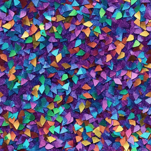 Een kleurrijk patroon met veel driehoeken.