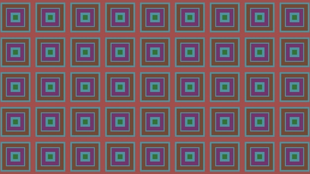 Een kleurrijk patroon met vierkanten en vierkanten.