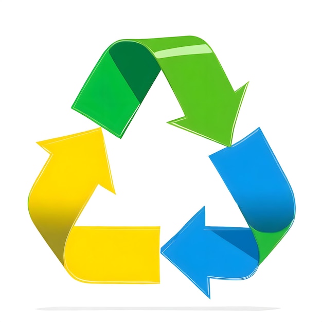 een kleurrijk recyclingbord