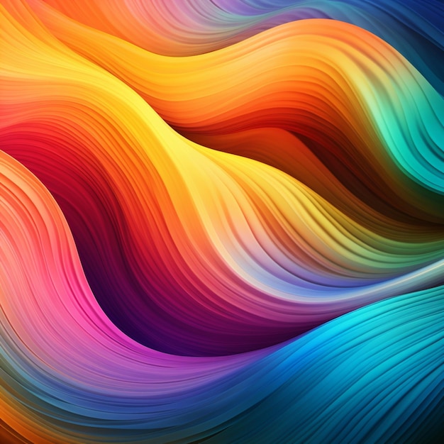 Een kleurrijke abstracte achtergrond met golvende lijnen generatieve ai
