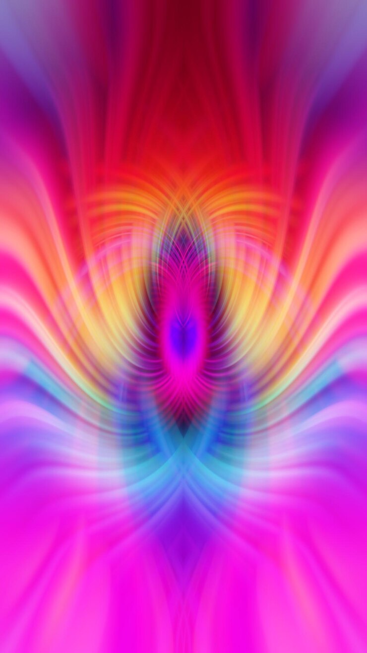 Foto een kleurrijke abstracte fractal met een spiraalvormig ontwerp in het midden.