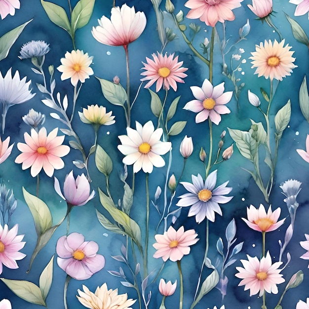 Een kleurrijke achtergrond met bloemen